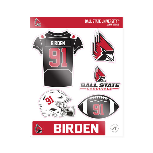 Ball State - NCAA Football : Jamar Birden - Sticker Sheet-0