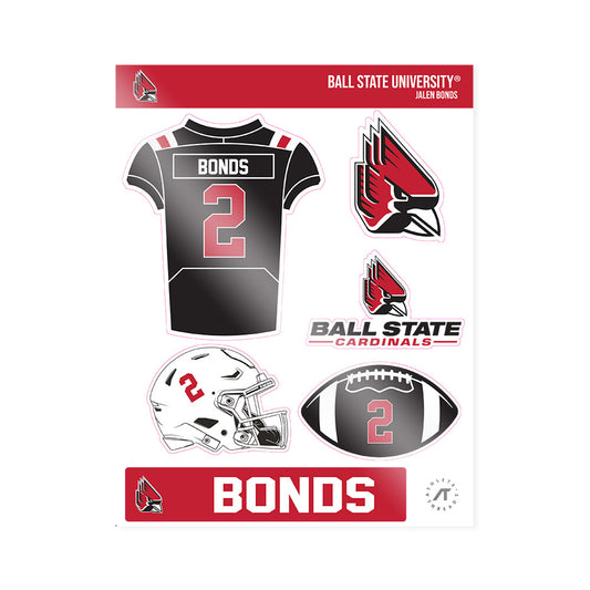 Ball State - NCAA Football : Jalen Bonds - Sticker Sheet-0
