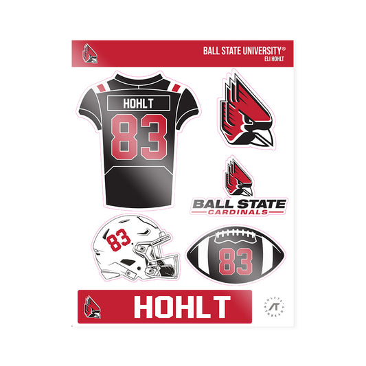Ball State - NCAA Football : Eli Hohlt - Sticker Sheet-0