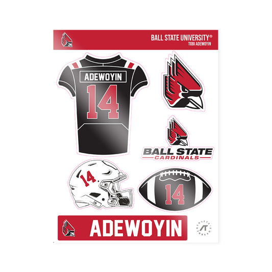 Ball State - NCAA Football : Tobi Adewoyin - Sticker Sheet-0