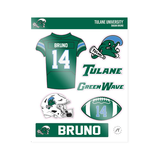 Tulane - NCAA Football : Dagan Bruno - Sticker Sheet-0