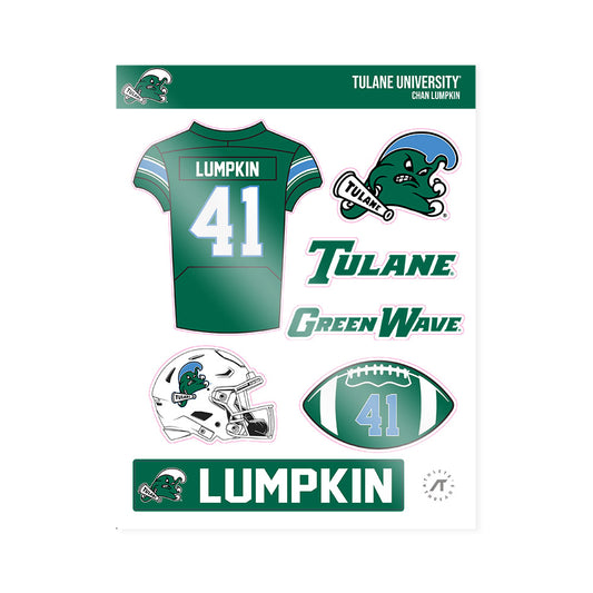 Tulane - NCAA Football : Chan Lumpkin - Sticker Sheet-0