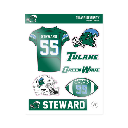Tulane - NCAA Football : Dominic Steward - Sticker Sheet-0