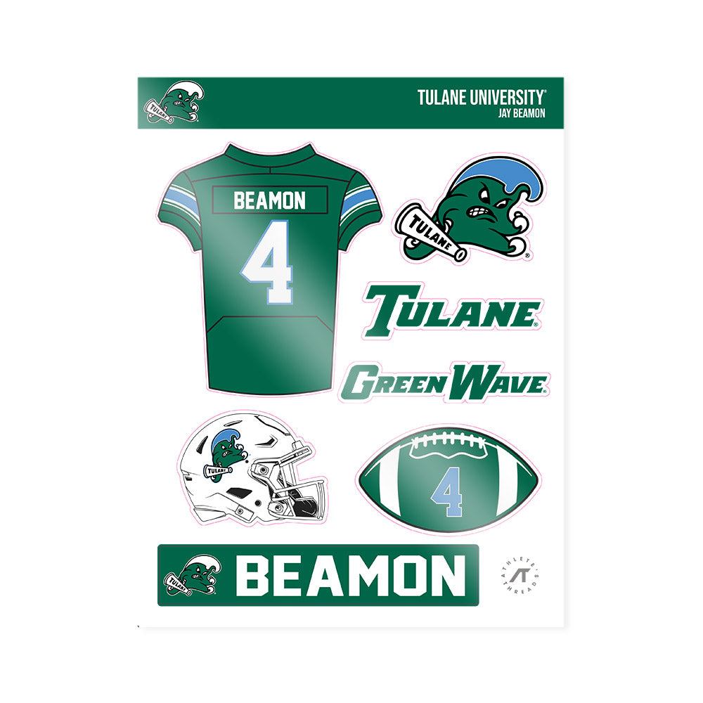 Tulane - NCAA Football : Jay beamon - Sticker Sheet-0
