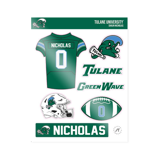 Tulane - NCAA Football : Shaun Nicholas - Sticker Sheet-0