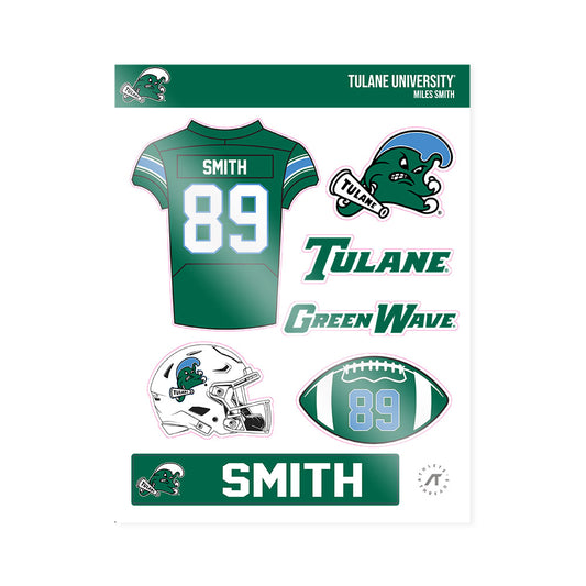 Tulane - NCAA Football : Miles Smith - Sticker Sheet-0
