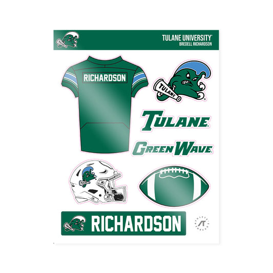 Tulane - NCAA Football : Bredell Richardson - Sticker Sheet-0