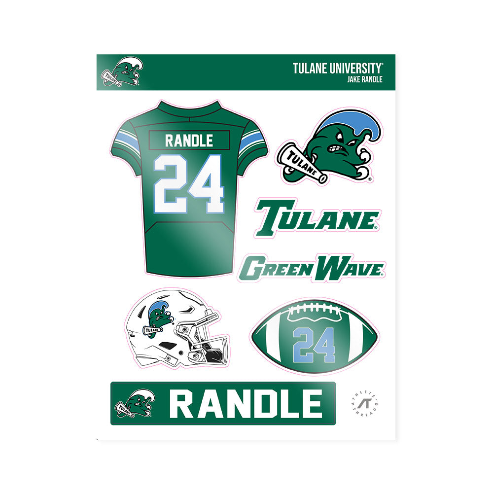Tulane - NCAA Football : Jake Randle - Sticker Sheet-0