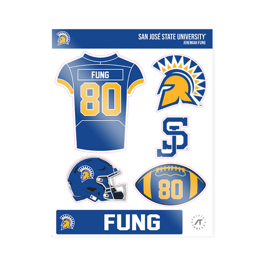 SJSU - NCAA Football : Jeremiah Fung - Sticker Sheet-0