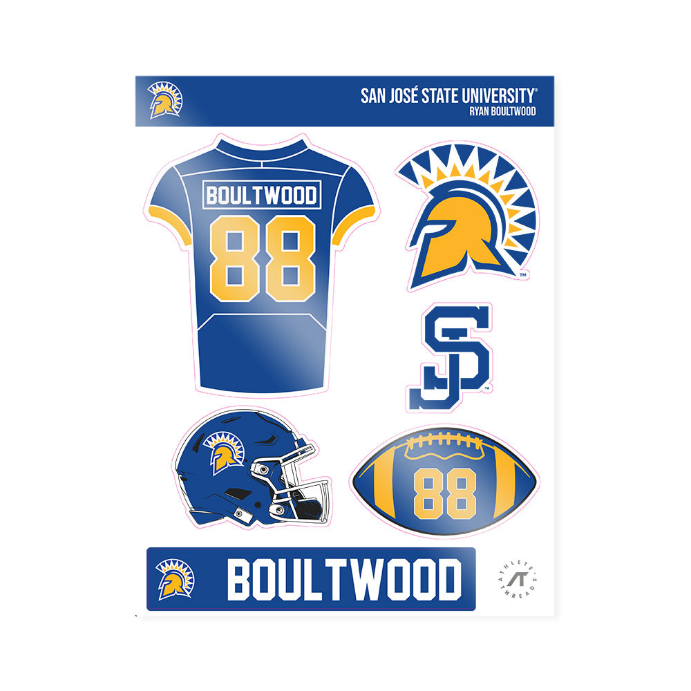 SJSU - NCAA Football : Ryan Boultwood - Sticker Sheet-0