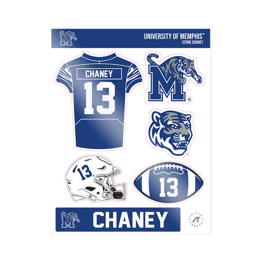 Memphis - NCAA Football : Stone Chaney - Sticker Sheet-0