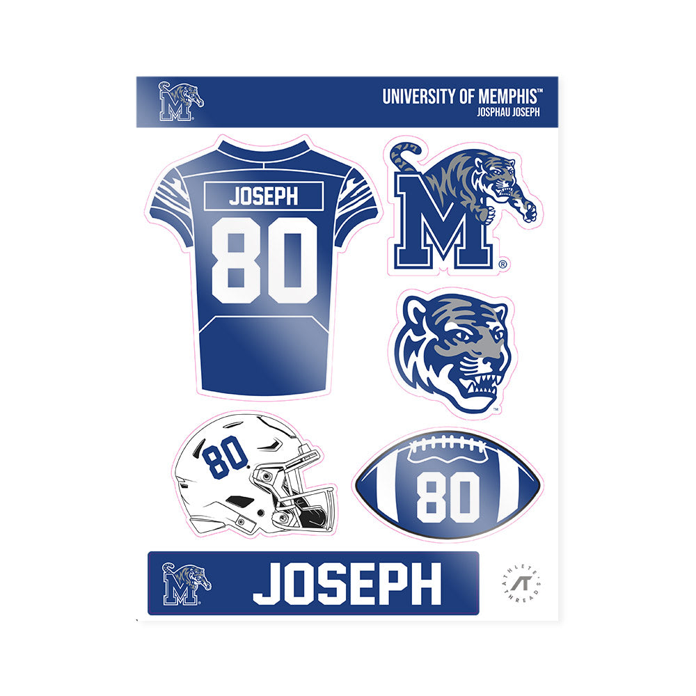 Memphis - NCAA Football : Josphau Joseph - Sticker Sheet-0
