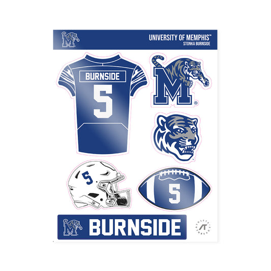 Memphis - NCAA Football : Stonka Burnside - Sticker Sheet-0