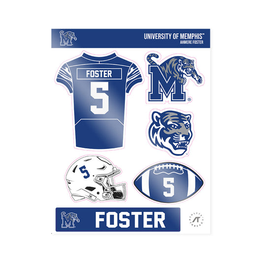 Memphis - NCAA Football : Ahmere Foster - Sticker Sheet-0