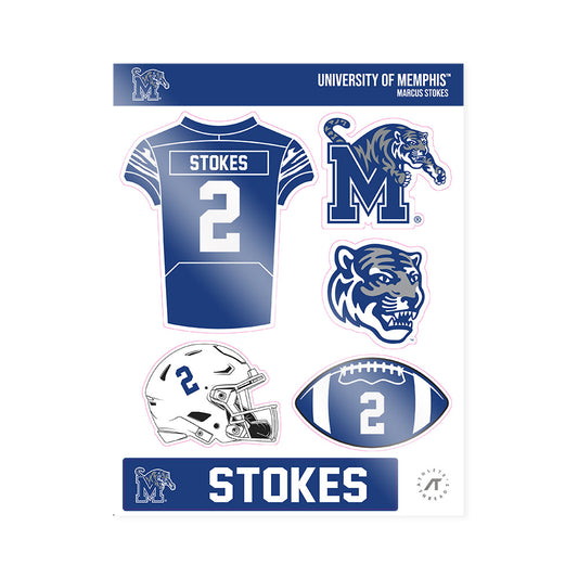 Memphis - NCAA Football : Marcus Stokes - Sticker Sheet-0