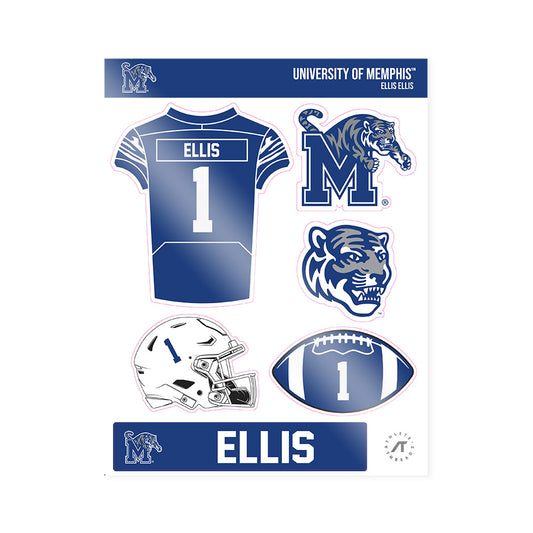 Memphis - NCAA Football : Ellis Ellis - Sticker Sheet-0