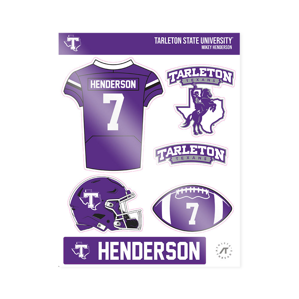 Tarleton State - NCAA Football : Mikey Henderson - Sticker Sheet-0