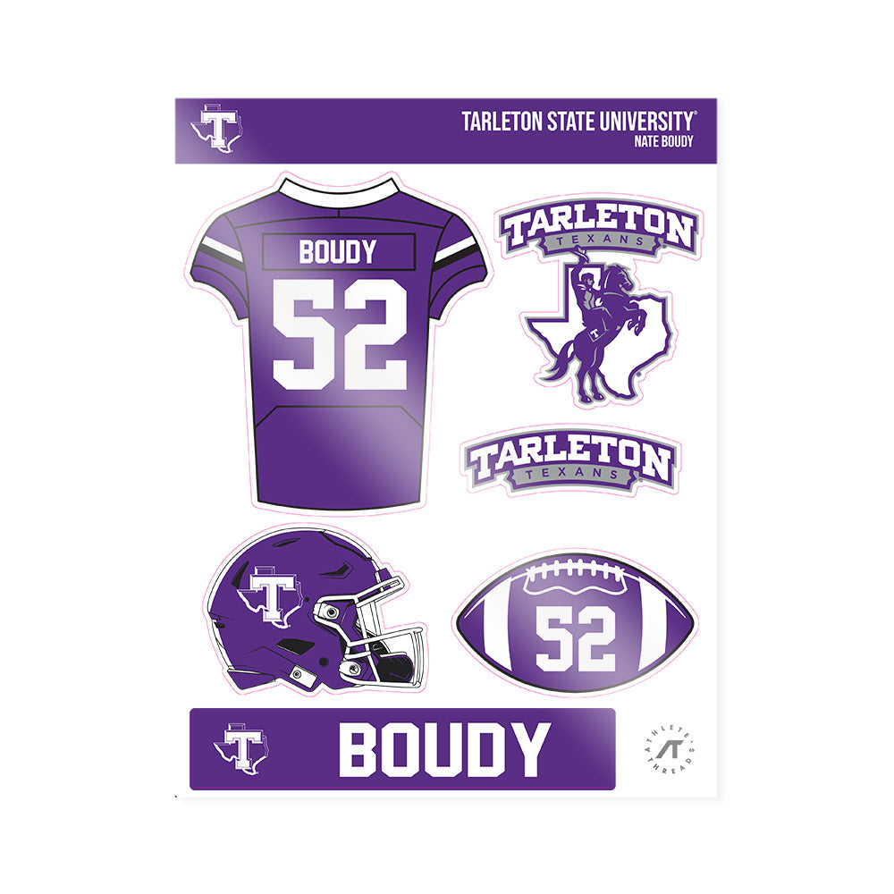 Tarleton State - NCAA Football : Nate Boudy - Sticker Sheet-0