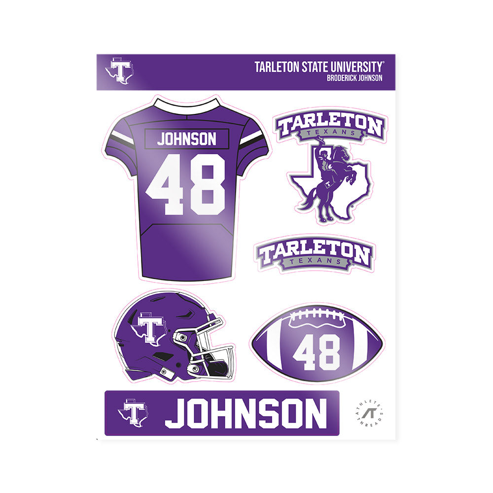 Tarleton State - NCAA Football : Broderick Johnson - Sticker Sheet-0