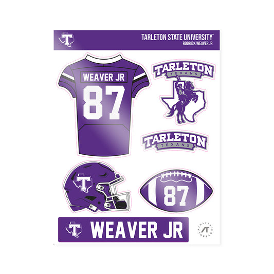 Tarleton State - NCAA Football : Rodrick Weaver Jr - Sticker Sheet-0