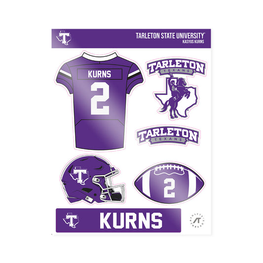 Tarleton State - NCAA Football : Kasyus Kurns - Sticker Sheet-0