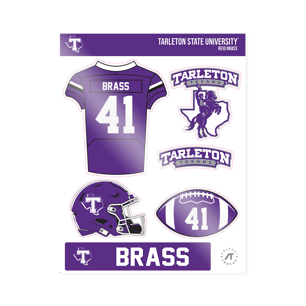 Tarleton State - NCAA Football : Reid Brass - Sticker Sheet-0