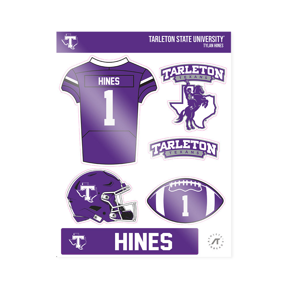 Tarleton State - NCAA Football : Tylan Hines - Sticker Sheet-0