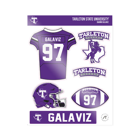 Tarleton State - NCAA Football : Gianni Galaviz - Sticker Sheet-0