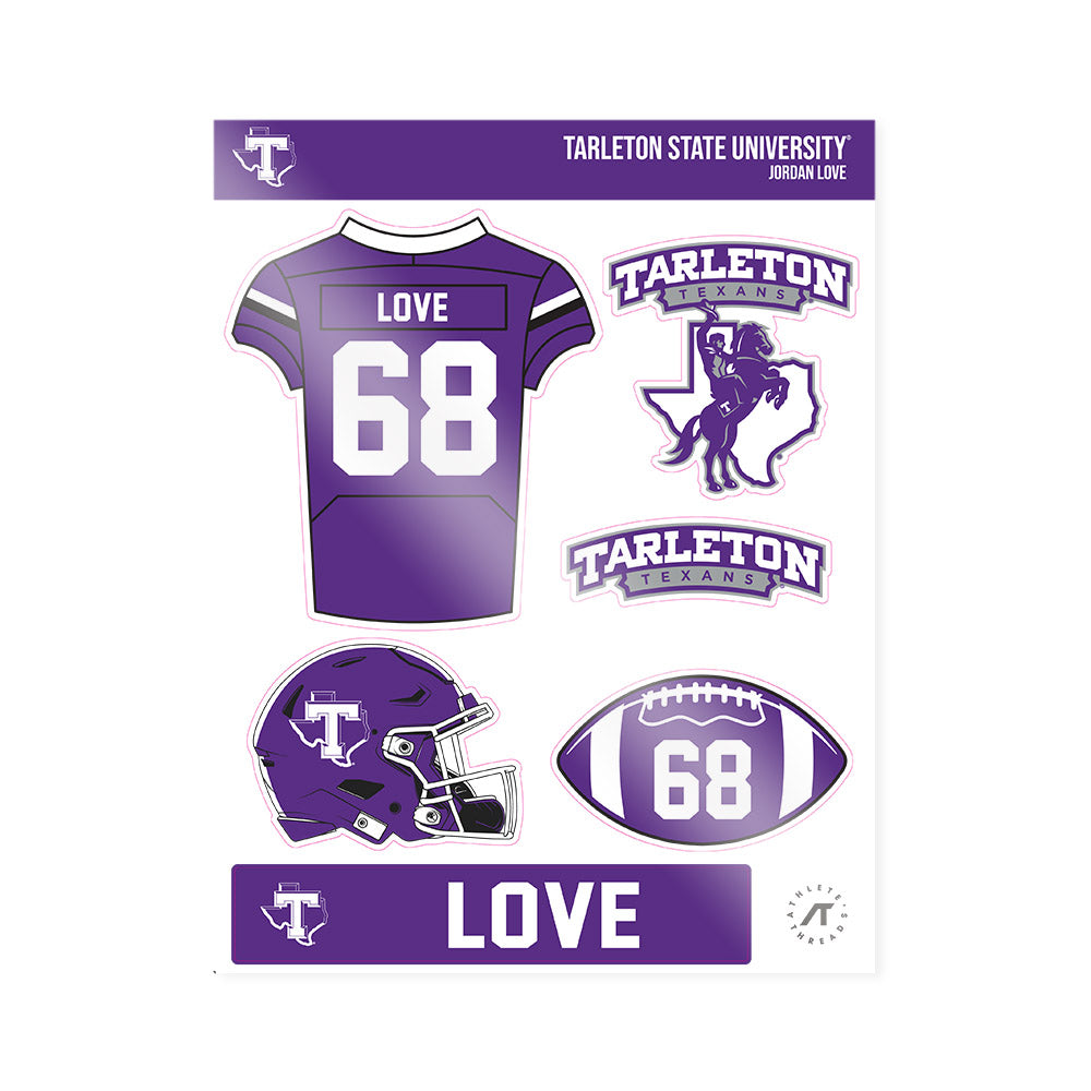 Tarleton State - NCAA Football : Jordan Love - Sticker Sheet-0