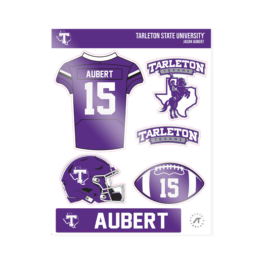 Tarleton State - NCAA Football : Jadan Aubert - Sticker Sheet-0