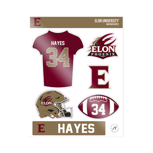 Elon - NCAA Football : Nathan Hayes - Sticker Sheet-0