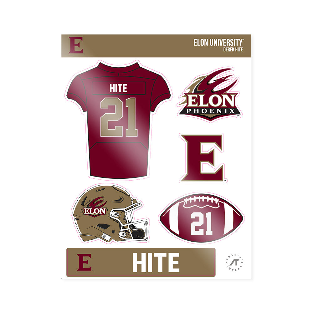 Elon - NCAA Football : Derek Hite - Sticker Sheet-0