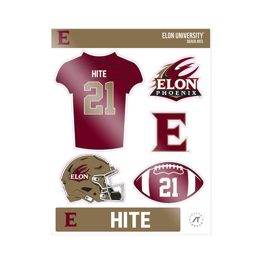 Elon - NCAA Football : Derek Hite - Sticker Sheet-0