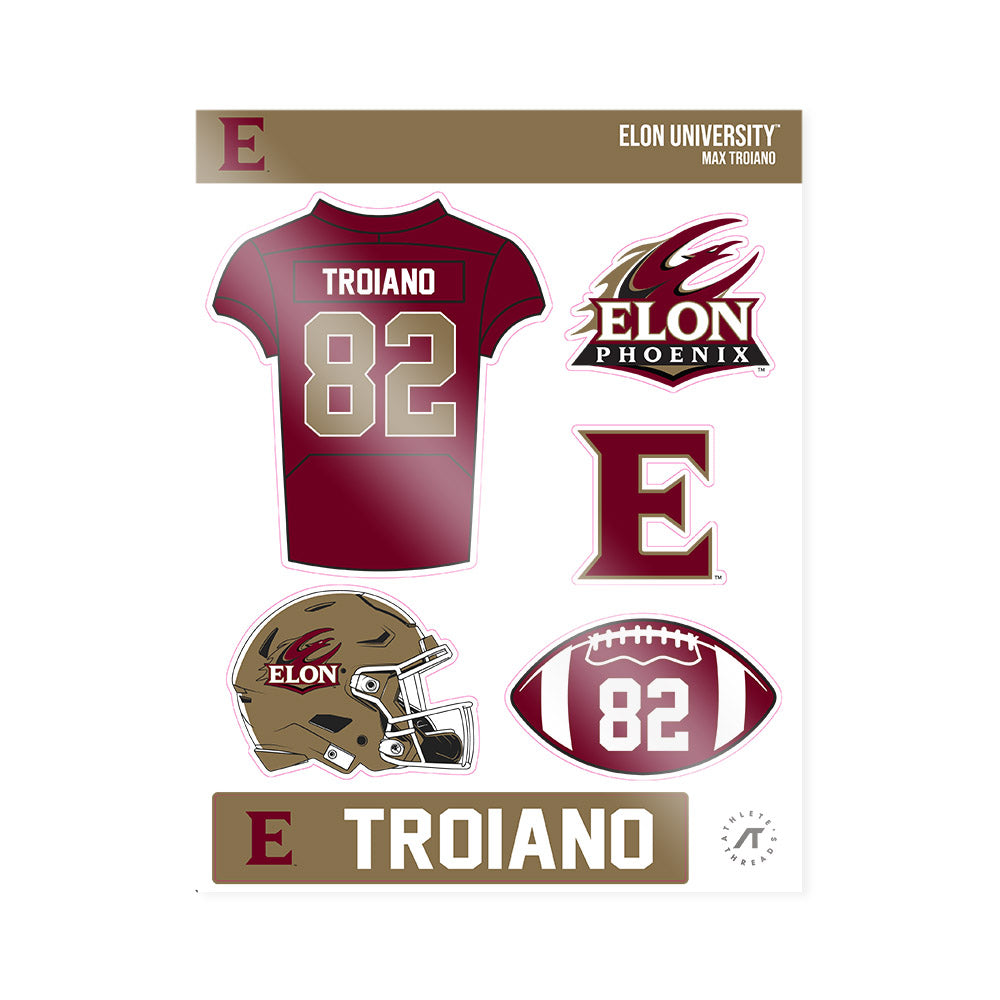 Elon - NCAA Football : Max Troiano - Sticker Sheet-0