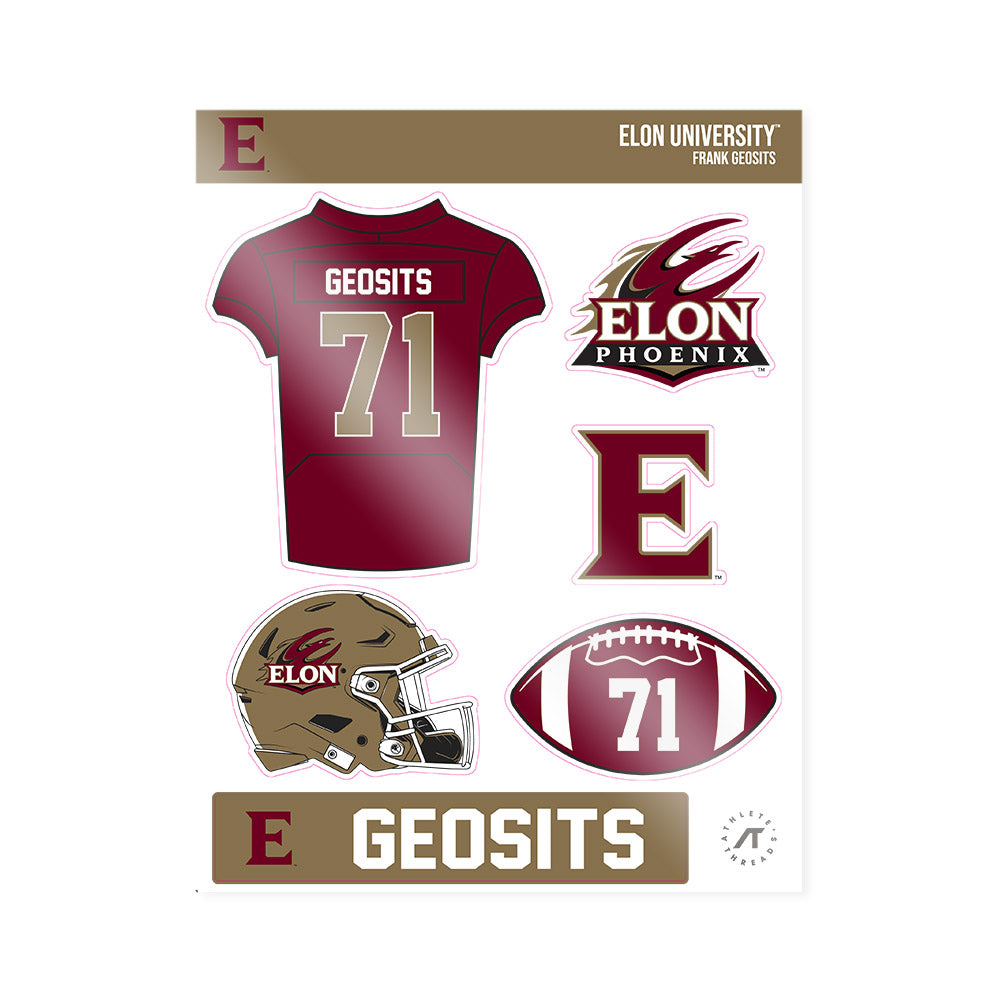 Elon - NCAA Football : Frank Geosits - Sticker Sheet-0
