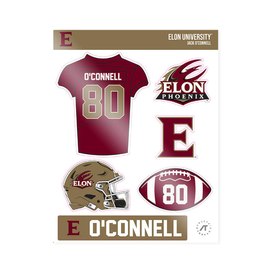 Elon - NCAA Football : Jack O'Connell - Sticker Sheet-0
