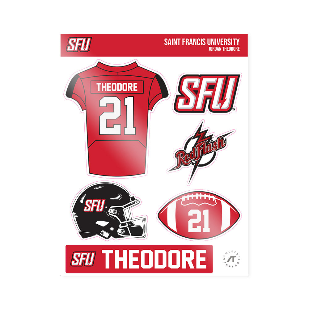 St. Francis - NCAA Football : Jordan Theodore - Sticker Sheet-0