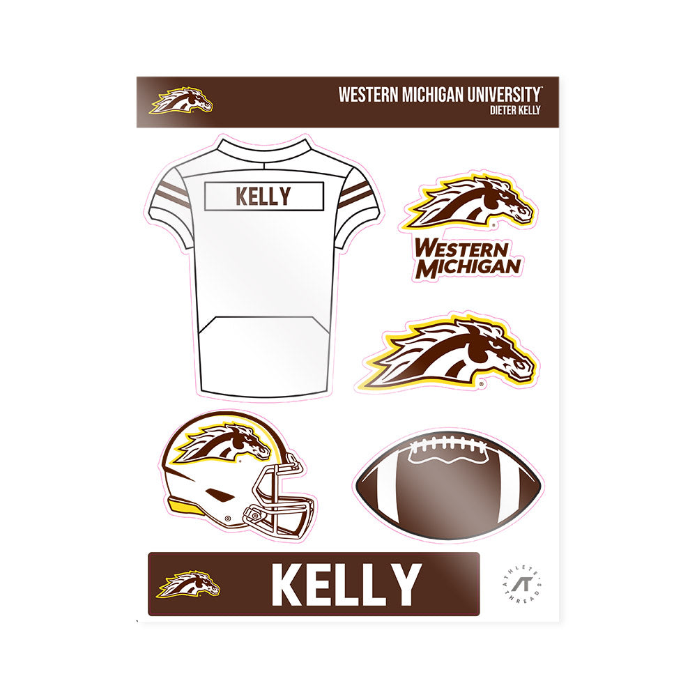 Western Michigan - NCAA Football : Dieter Kelly - Sticker Sheet-0