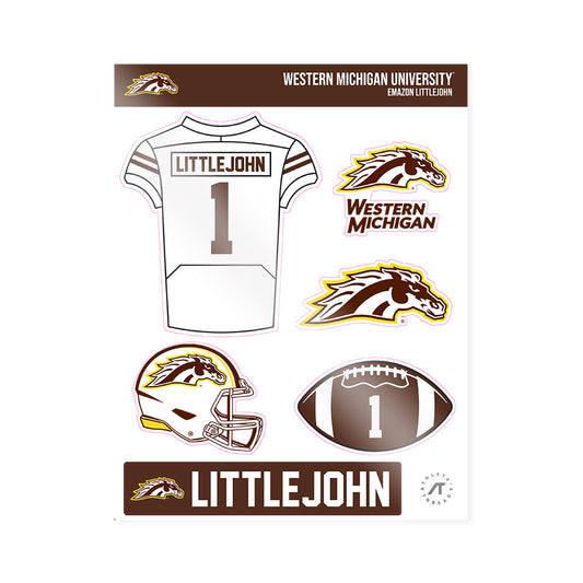 Western Michigan - NCAA Football : Emazon Littlejohn - Sticker Sheet-0
