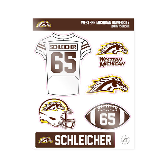 Western Michigan - NCAA Football : Jeremy Schleicher - Sticker Sheet-0
