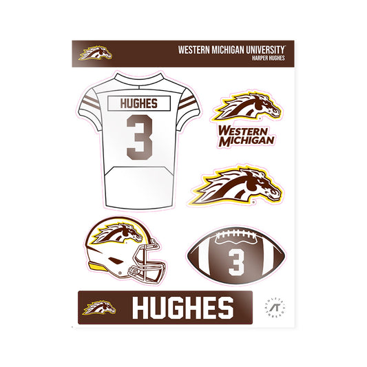 Western Michigan - NCAA Football : Harper Hughes - Sticker Sheet-0