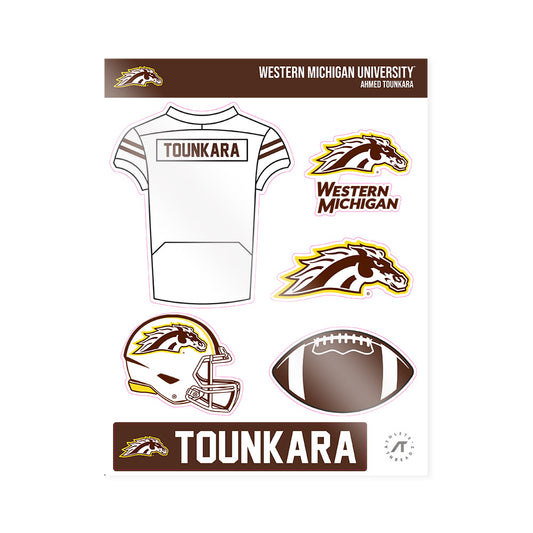 Western Michigan - NCAA Football : Ahmed Tounkara - Sticker Sheet-0