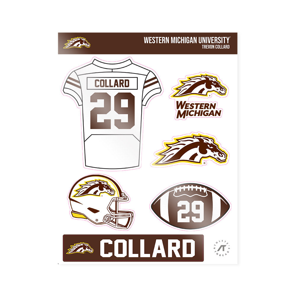 Western Michigan - NCAA Football : Trevon Collard - Sticker Sheet-0