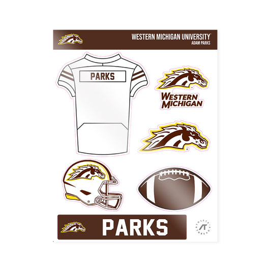 Western Michigan - NCAA Football : Adam Parks - Sticker Sheet-0
