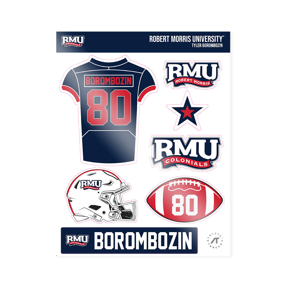 Robert Morris - NCAA Football : Tyler Borombozin - Sticker Sheet-0