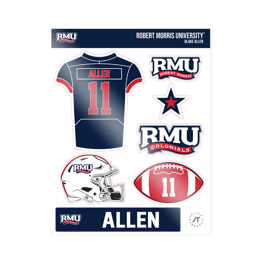 Robert Morris - NCAA Football : Blake Allen - Sticker Sheet-0