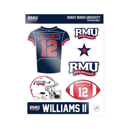 Robert Morris - NCAA Football : Chyco Williams II - Sticker Sheet-0