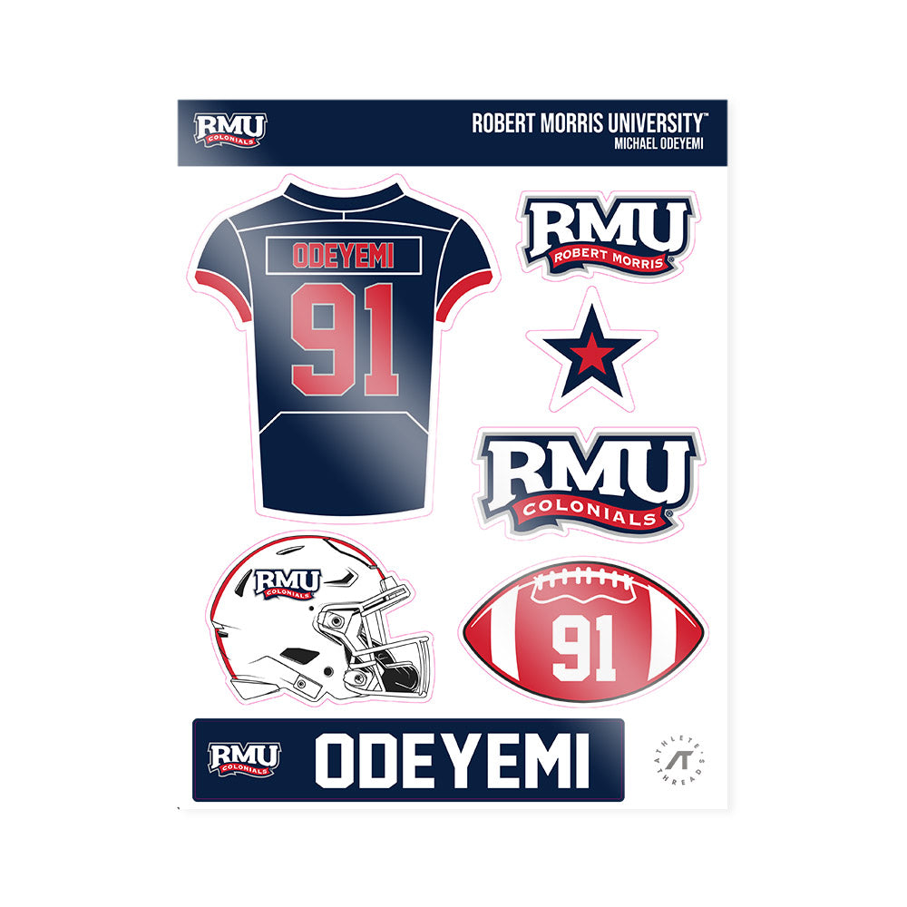 Robert Morris - NCAA Football : Michael Odeyemi - Sticker Sheet-0