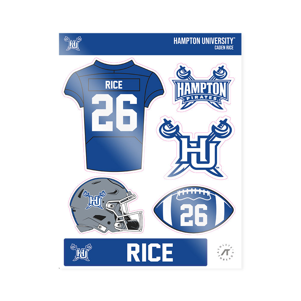 Hampton - NCAA Football : Caden Rice - Sticker Sheet-0