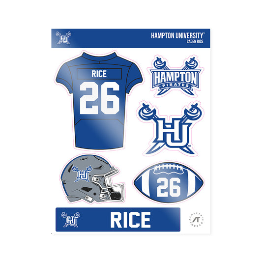 Hampton - NCAA Football : Caden Rice - Sticker Sheet-0